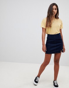 Джинсовая мини-юбка Free People Femme Fatal - Темно-синий