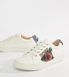Белые кроссовки с цветочной отделкой Kurt Geiger Lily - Белый
