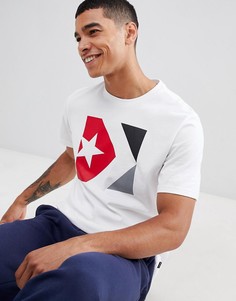 Белая футболка с логотипом Converse 10007272-A02 - Белый