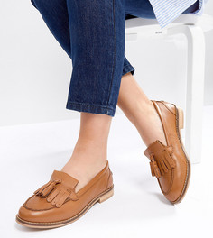Кожаные лоферы для широкой стопы ASOS MAXWELL - Рыжий