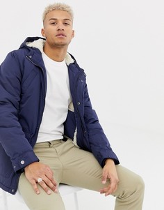 Темно-синяя куртка на флисовой подкладке River Island - Темно-синий