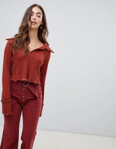 Укороченный лонгслив Free People - Оранжевый