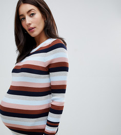 Трикотажный топ в полоску New Look Maternity - Мульти
