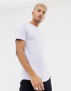 Сиреневая футболка с закругленным низом River Island - Фиолетовый