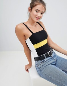 Боди на бретельках в стиле колор блок Pull&Bear - Мульти