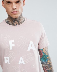 Розовая футболка узкого кроя с логотипом Farah - Розовый