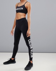 Черные леггинсы с логотипом Calvin Klein Performance - Черный