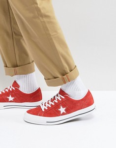 Красные кеды Converse One Star Ox 158434C - Красный