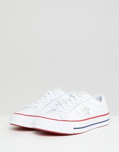 Белые кожаные кроссовки Converse One Star - Мульти