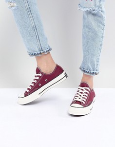 Бордовые кеды Converse Chuck 70 ox - Красный