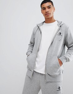 Худи серого цвета с логотипом Converse 10008813-A03 - Серый