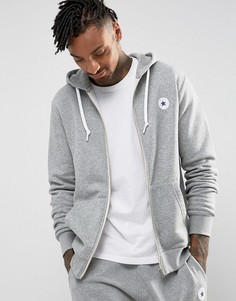 Худи серого цвета на молнии Converse Chuck 10004627-A03 - Серый