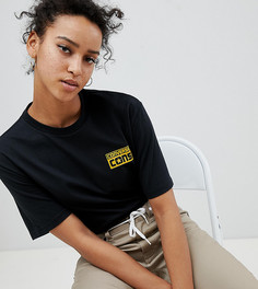 Черная футболка с принтом на спине Converse Cons Skate - Синий