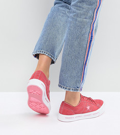 Розовые замшевые кеды Converse One Star Ox - Розовый
