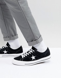 Черные кеды Converse One Star Ox 158369C - Черный