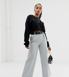 Широкие брюки с защипами ASOS DESIGN Petite - Синий