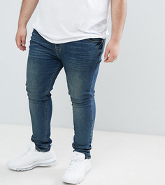 Темно-синие супероблегающие джинсы ASOS DESIGN Plus - Синий