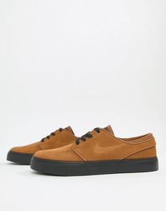 Коричневые замшевые кроссовки Nike SB Zoom Stefan Janoski 333824-218 - Коричневый