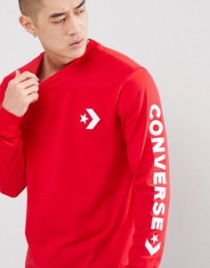 Красный лонгслив с логотипом Converse 10006013-A06 - Красный