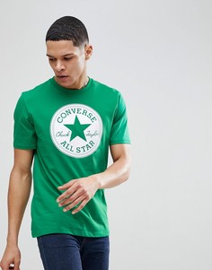 Зеленая футболка с принтом Converse Chuck 10006049-A02 - Зеленый