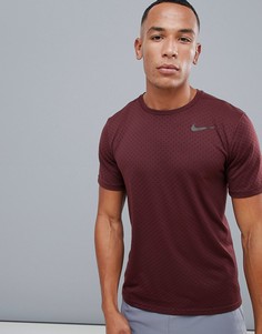 Бордовая футболка Nike Training Breathe 886742-652 - Фиолетовый