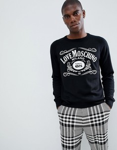 Джемпер с логотипом Love Moschino - Черный