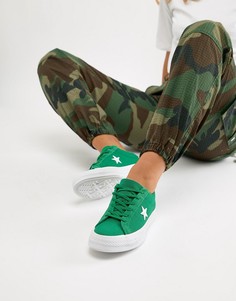 Зеленые кроссовки с вышивкой Converse - Зеленый