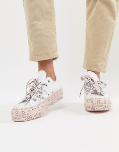 Бело-розовые кроссовки с принтом Converse X Miley Cyrus All Star - Белый
