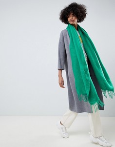 Длинный мягкий шарф с кисточками ASOS DESIGN - Зеленый