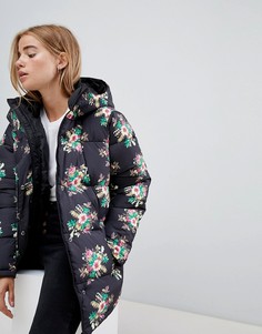 Дутая куртка с цветочным принтом ASOS DESIGN - Мульти