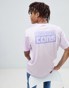 Фиолетовая футболка с принтом на спине Converse Cons 10005701-A02 - Фиолетовый