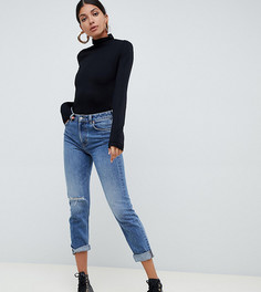 Черный лонгслив с высоким воротом ASOS DESIGN Tall - Черный