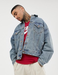 Джинсовая выбеленная куртка ASOS DESIGN - Синий