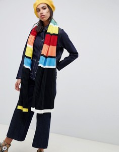 Вязаный шарф в разноцветную полоску ASOS DESIGN - Мульти