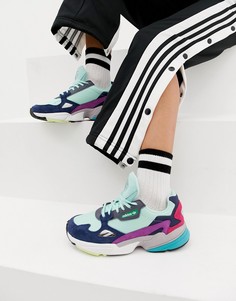 Мятные кроссовки с разноцветными вставками adidas Originals Falcon - Зеленый