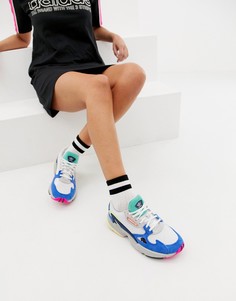Белые кроссовки с разноцветными вставками adidas Originals Falcon - Белый