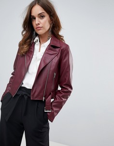 Байкерская куртка из искусственной кожи ASOS DESIGN - Красный