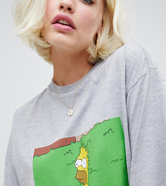 Футболка с принтом The Simpsons x ASOS DESIGN - Серый