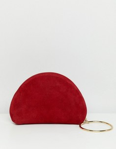 Замшевый клатч с кольцом на запястье ASOS DESIGN - Красный
