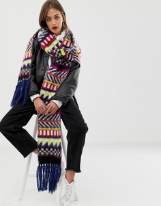 Жаккардовый шарф с кисточками ASOS DESIGN - Мульти