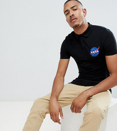 Обтягивающее поло ASOS DESIGN Tall Nasa - Черный