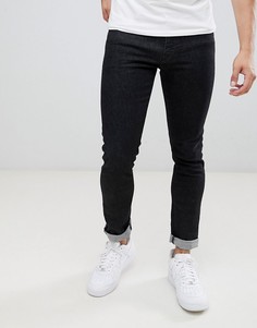 Черные зауженные джинсы стретч с 5 карманами Armani Exchange J14 - Черный