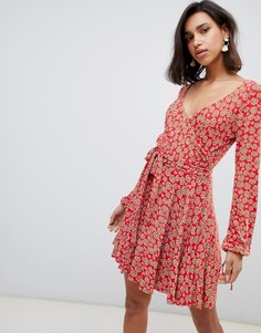 Приталенное платье с принтом Free People Pradera - Красный