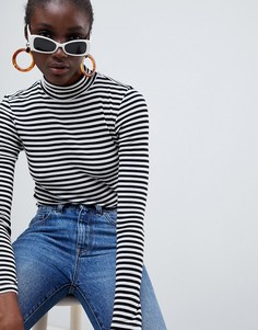 Топ в полоску с отворачивающимся воротником Vero Moda - Мульти