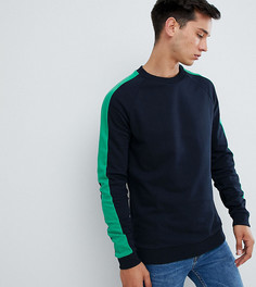 Свитшот с полосами по бокам ASOS DESIGN Тall - Темно-синий