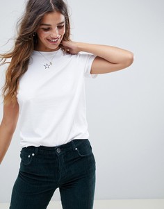 Футболка с принтом в мелкую звездочку ASOS DESIGN - Белый