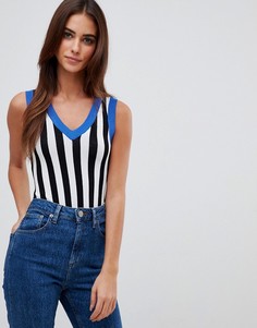 Трикотажное боди с контрастными полосками Missguided - Мульти