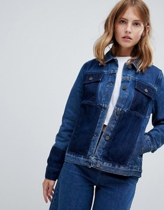 Классическая двухцветная джинсовая куртка Waven Lana - Синий