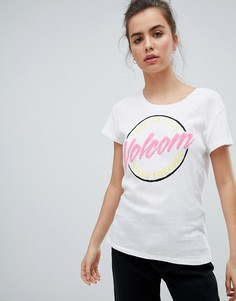 Белая футболка с логотипом Volcom - Белый