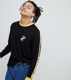 Лонгслив с принтом Гомера и отделкой кантом The Simpsons x ASOS DESIGN - Черный